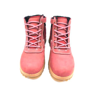 MKsafety® - MK0414 - Women's pink waterproof leather steel toe boots with zipper-3