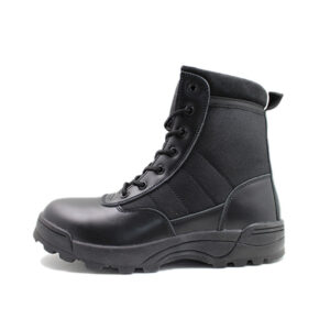 MKsafety® - MK0502 - High top side zip design black military work boots-1
