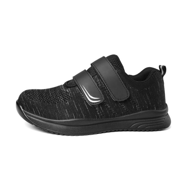 MKsafety® - MK1136 - Black lightweight steel velcro design toe cap trainers-1