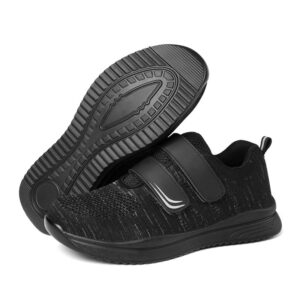 MKsafety® - MK1136 - Black lightweight steel velcro design toe cap trainers-3